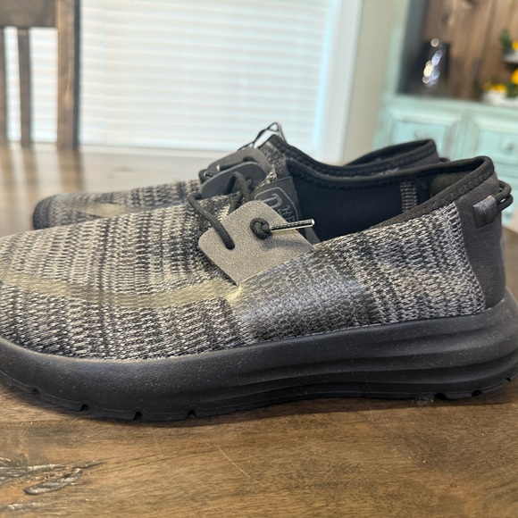 Men's Black and Gray Hey Dude Shoes - Picture 5 of 7